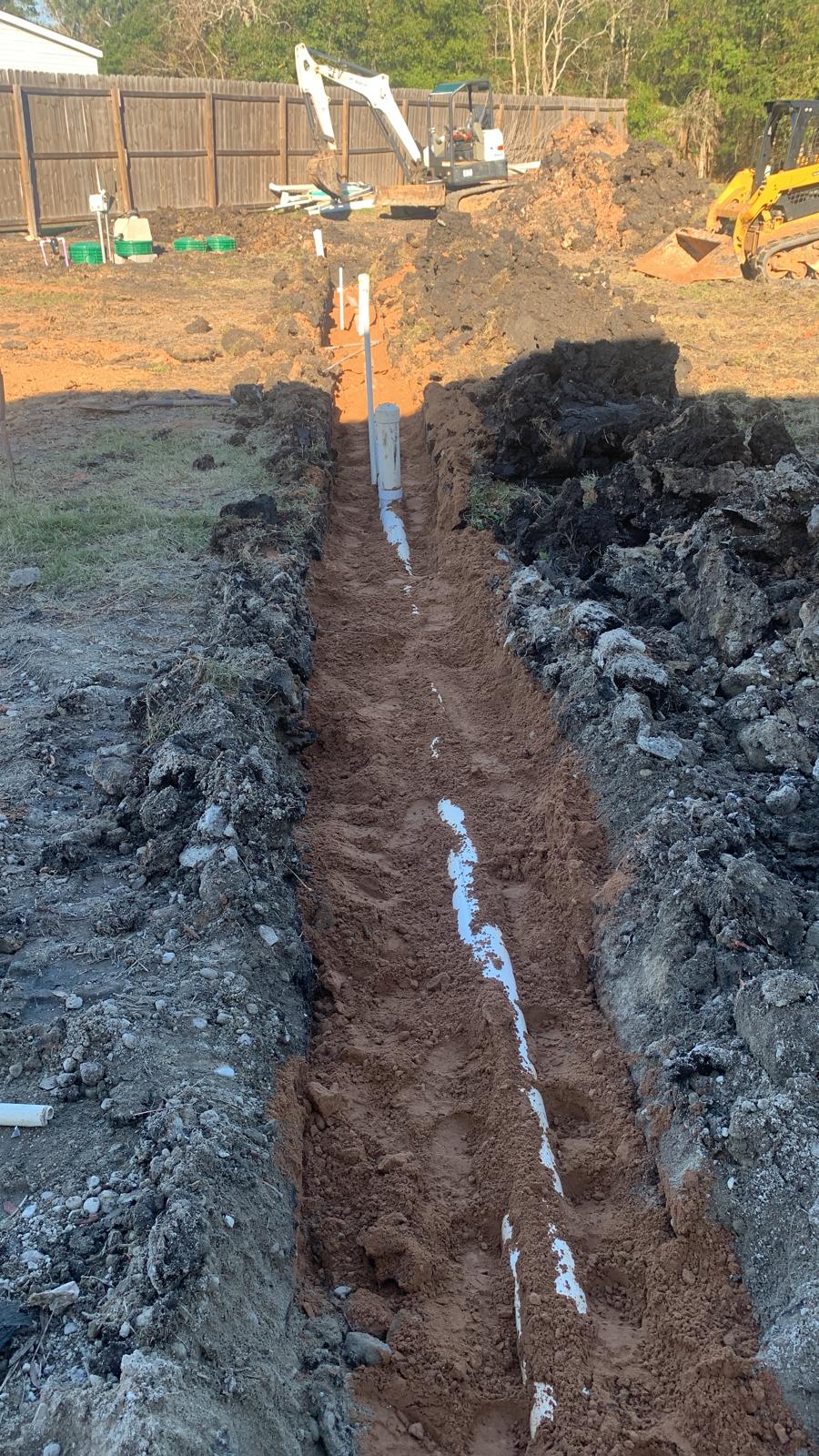 Septic line trenching